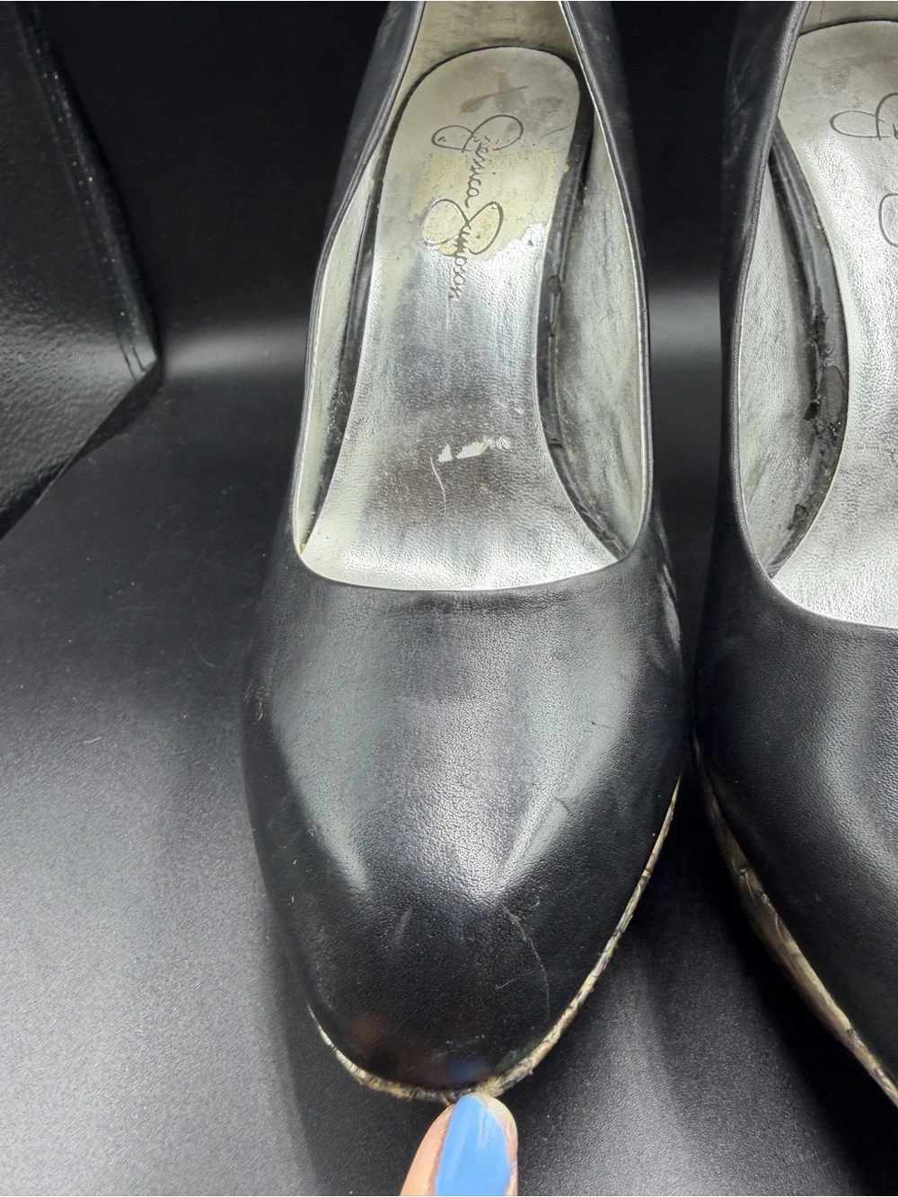 Jessica Simpson Classic Black Platform High-Heel Pumps